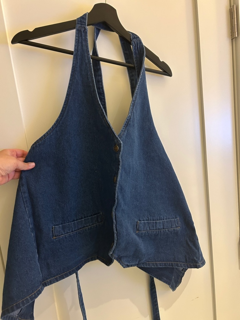 Lioness Hills Halter Top in Dark Denim - Picture 3 of 6